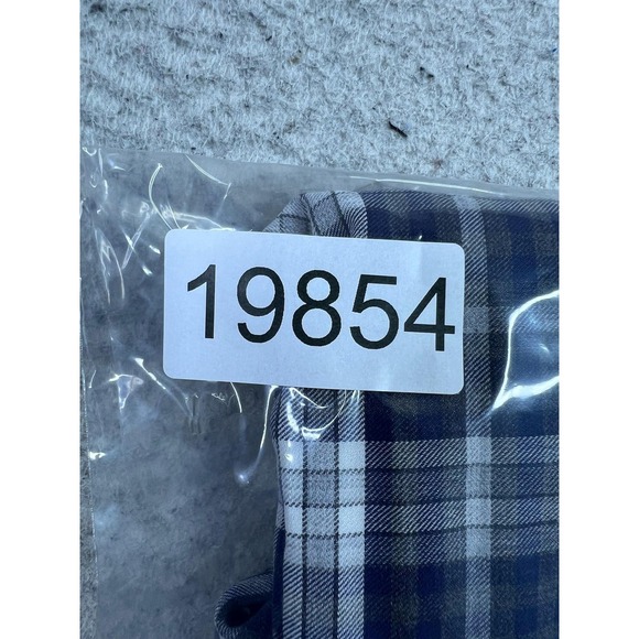 Isaia Napoli Dress Shirt Mens 16 41 Blue Plaid Cotton Button Up Italy - Picture 11 of 11